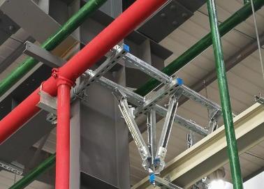 鄢陵该抗震支架的整体式支吊架结构协调性好